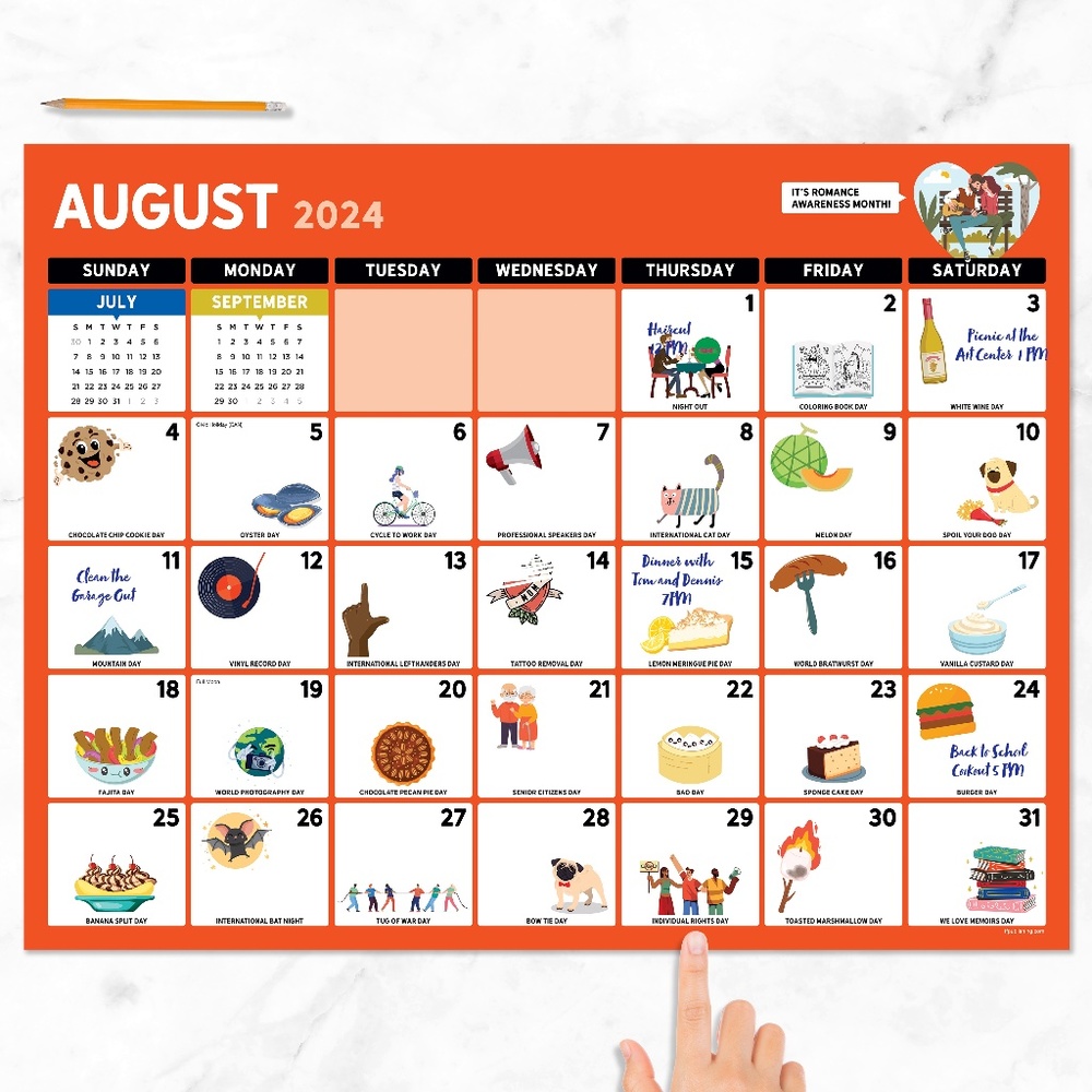 2025 Every Day's A Holiday Large Desk Pad Monthly Blott…